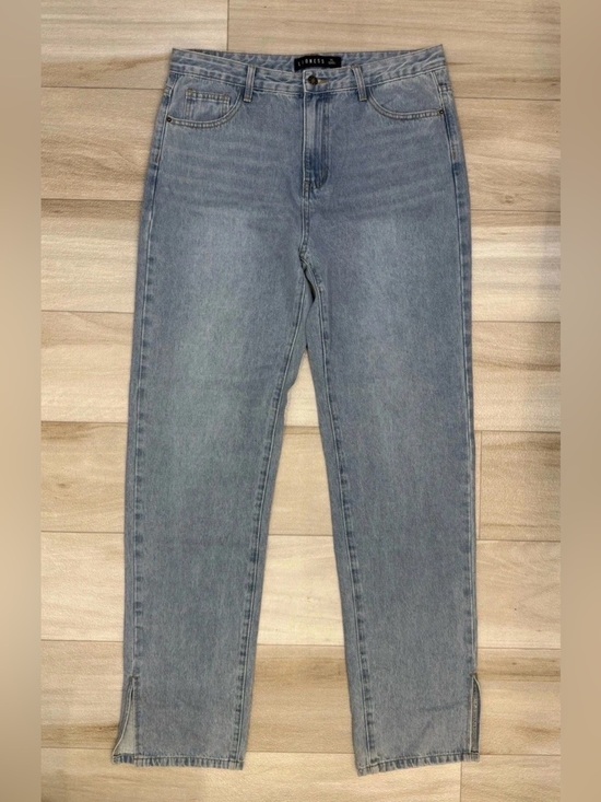 Lioness Denim - LIONESS Baggy Wide Leg Jeans Faded Denim Size XL 34x35 Ankle Slit Australian